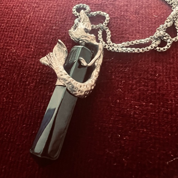 Mermaid Sterling silver/ black stone - Picture 5 of 9